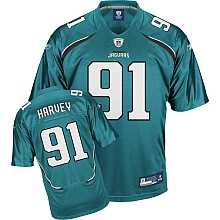 jacksonville jaguars 91# derrick harvey green jersey