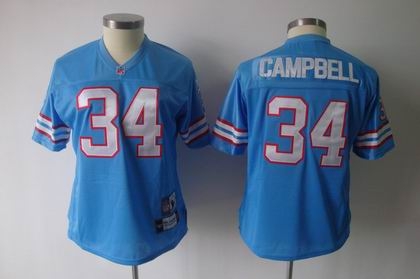 2011 women team jersey houston oilers 34 earl campbell light blue mitchellandness jersey