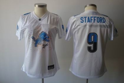 2011 women fem fan detroit lions matthew stafford 9 white jersey