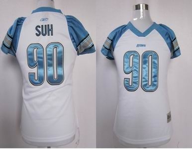 women detroit lions 90 ndamukong suh color white