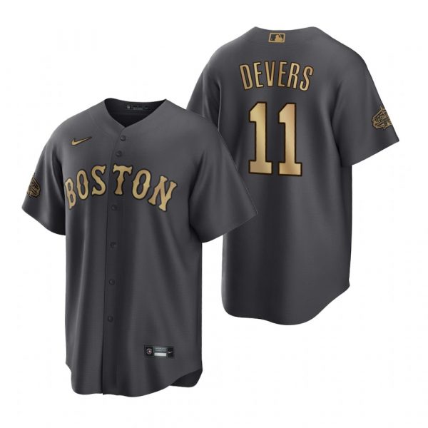 Mens Cool Base Rafael Devers Boston Red Sox 2022 MLB All-Star Game Charcoal Black Stitched Jersey