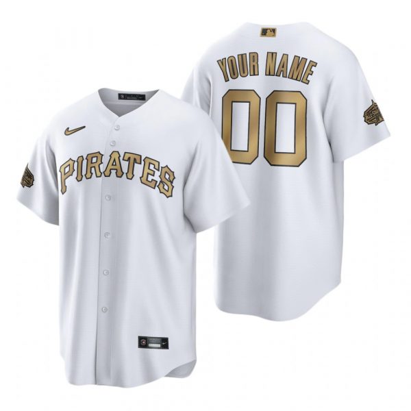 Mens Cool Base Custom Pittsburgh Pirates 2022 MLB All-Star Game White Stitched Jersey