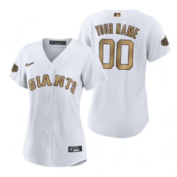 Womens Custom San Francisco Giants 2022 MLB All-Star Game White Stitched Jersey