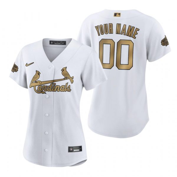 Womens Custom St. Louis Cardinals 2022 MLB All-Star Game White Stitched Jersey