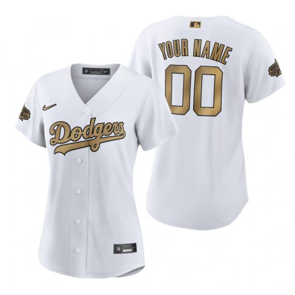 Womens Custom Los Angeles Dodgers 2022 MLB All-Star Game White Stitched Jersey