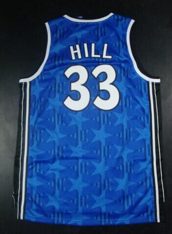 Orlando Magic Mitchell And Ness #33 Grant Hill Blue Stitched NBA Jersey