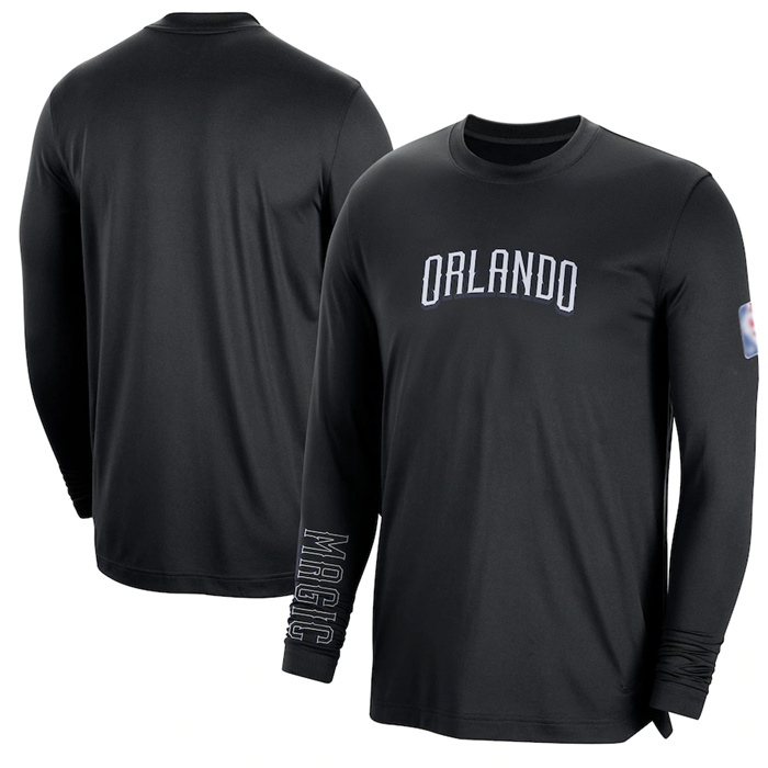 Men's Orlando Magic Black 2022 23 Legend On-Court Practice Performance Long Sleeve T-Shirt