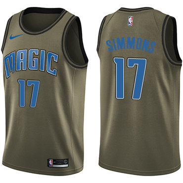 Nike Magic #17 Jonathon Simmons Green Salute to Service NBA Swingman Jersey