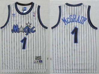 Orlando Magic #1 Tracy Mcgrady White Throwback Stitched NBA Jersey