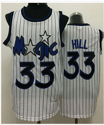 Orlando Magic #33 Grant Hill White Throwback Stitched NBA Jersey