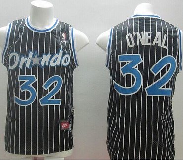 Orlando Magic #32 Shaquille O'Neal Black Throwback NBA Jersey