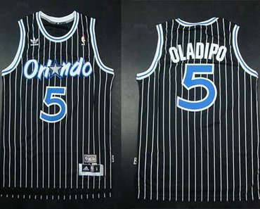 Orlando Magic #5 Victor Oladipo Black Throwback Stitched NBA Jersey