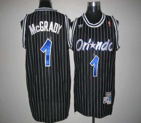 Orlando Magic 1 Tracy McGrady black Throwback Jersey