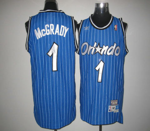 Orlando Magic 1 Tracy McGrady blue Throwback Jersey