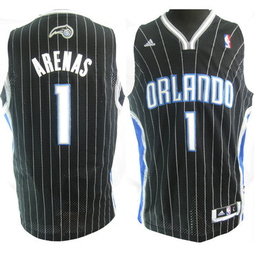 NBA Orlando Magic #1 Gilbert Arenas Swingman Stitched Black Jersey