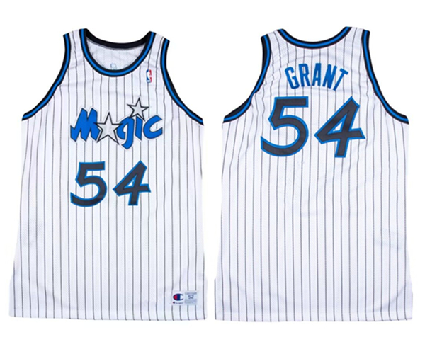 Men's Orlando Magic Orlando Magic #54 Horace Grant White 1994-95 Home Stitched Jersey