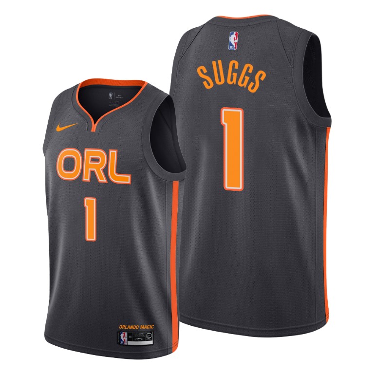 Orlando Magic #1 Jalen Suggs Black Men's 2019-20 Black City Edition NBA Jersey