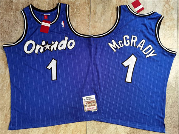 Magic 1 Tracy McGrady Blue 2003-04 Hardwood Classics Swingman Jersey