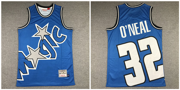 Magic 32 Shaquille O'Neal Blue Hardwood Classics Jersey