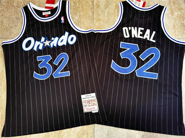 Magic 32 Shaquille O'Neal Black 1994-95 Hardwood Classics Jersey