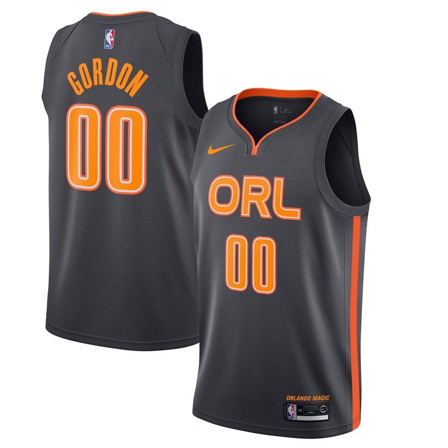 Magic 00 Aaron Gordon Black 2019-20 Nike Swingman Jersey