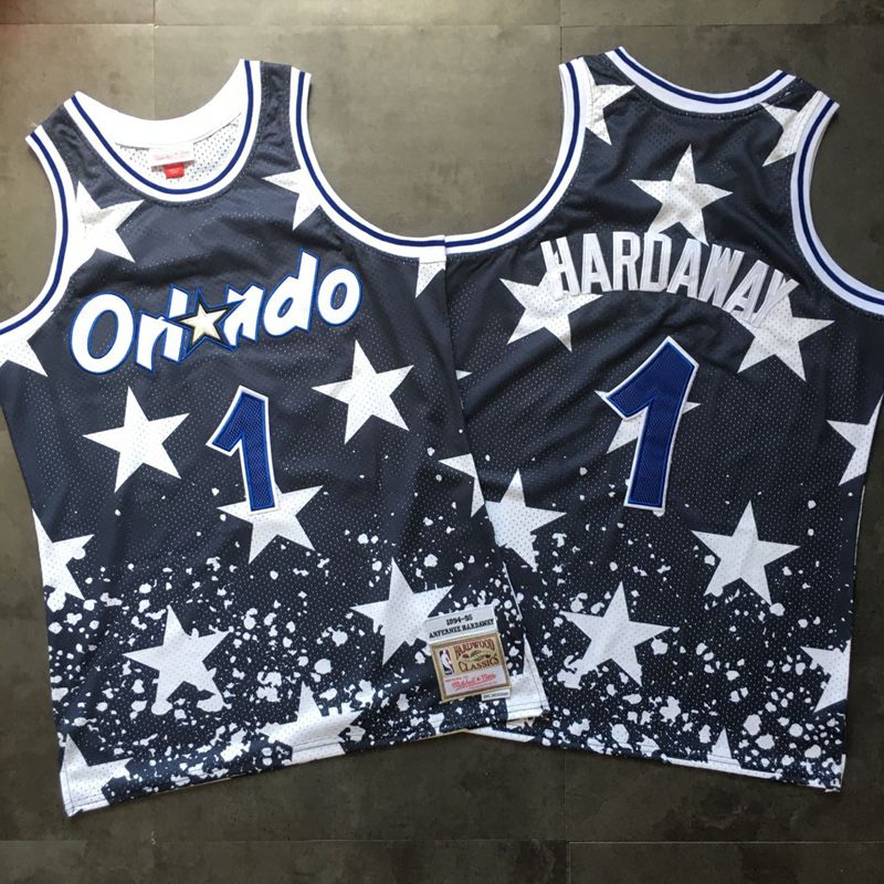 Magic 1 Anfernee Hardaway Navy 1994-95 Hardwood Classics Jersey