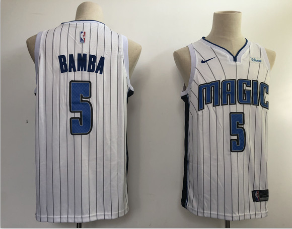 Magic 5 Mohamed Bamba White Nike Swingman Jersey