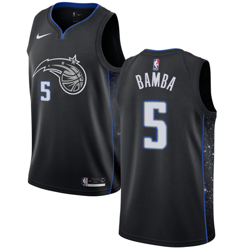 Nike Magic #5 Mohamed Bamba Black NBA Swingman City Edition 2018 19 Jersey