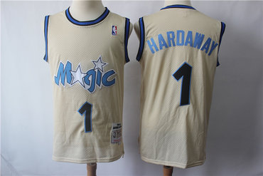 Magic 1 Penny Hardaway Cream Hardwood Classics Jersey