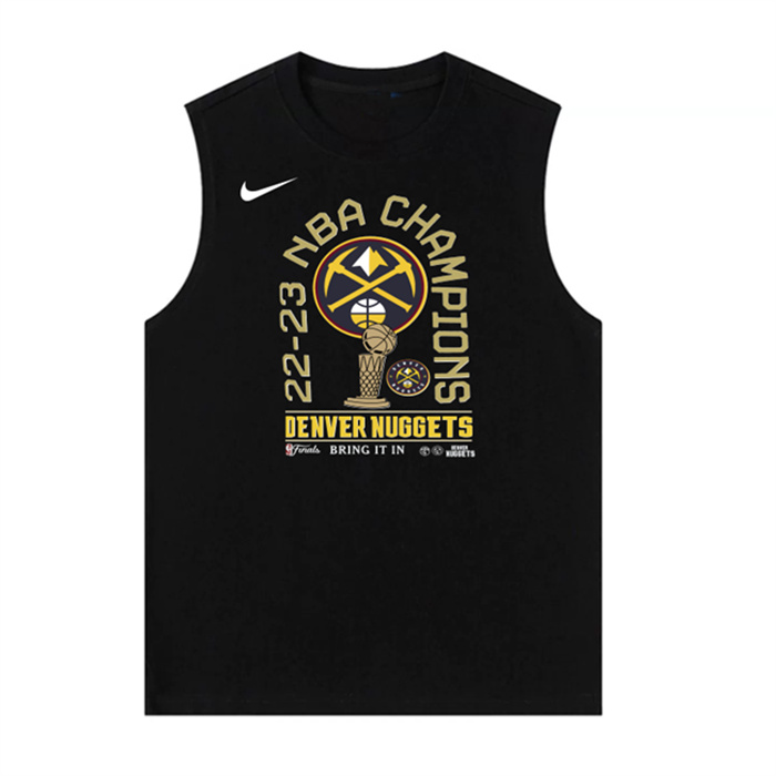 Men's Denver Nuggets Black 2022-23 Champions Suit In Action Tank Top