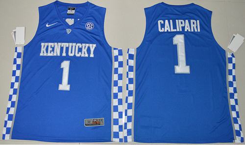 Wildcats #1 John Calipari Royal Blue Basketball Elite Stitched NCAA Jersey