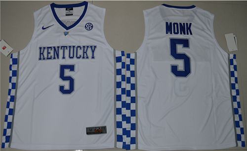 Wildcats #5 Malik Monk White Basketball Elite Stitched NCAA Jersey