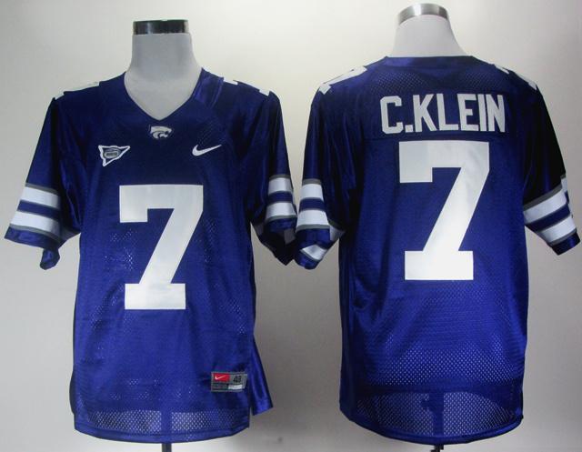 NEW Kansas State Wildcats Collin Klein 7 Purple Big 12 Patch College Football Jerseys