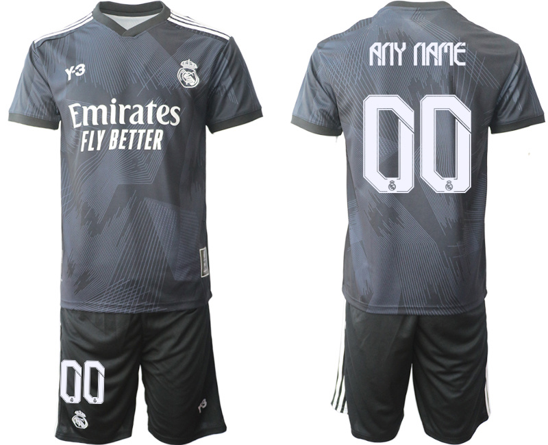 Men's Real Madrid Custom 22 23 Black Soccer Jersey Suit