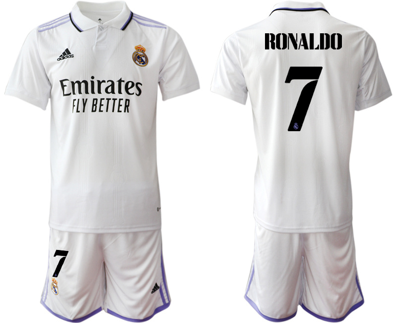 Men's Real Madrid Home #7 Ronaldo Jersey