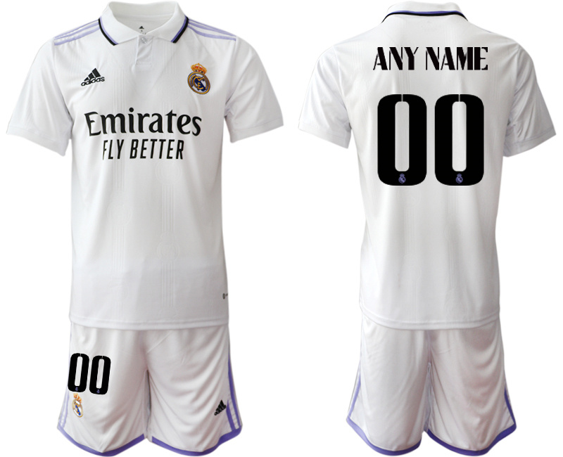 Men's Custom Real Madrid Home Jersey