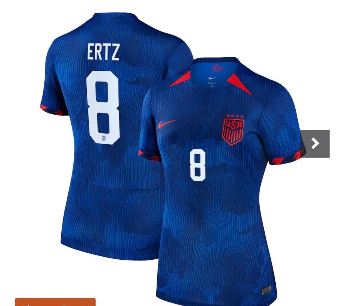 23-24 Women USA Soccer #8 ERTZ Away Jersey