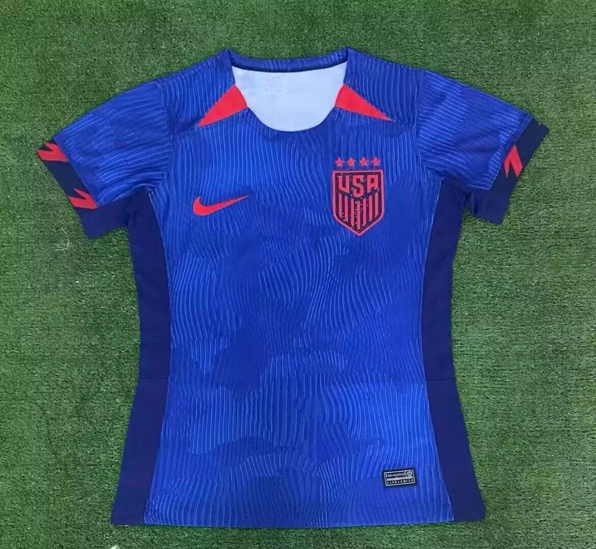 23-24 Women USA Soccer Away Jersey(email us the player name and number )