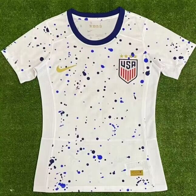 23-24 Women USA Soccer Home Jersey(email us the player name and number )