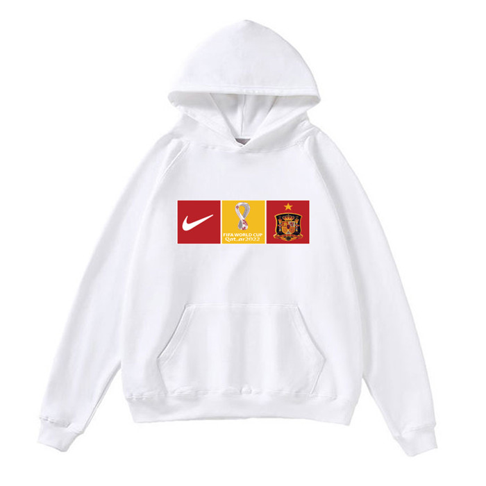 Men's Spain World Cup Soccer Hoodie White