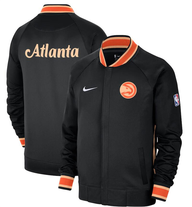 Men's Atlanta Hawks Black 2022 23 City Edition Full-Zip Jacket