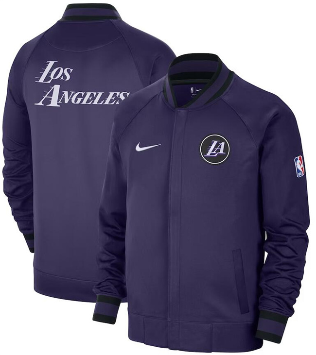 Men's Los Angeles Lakers Purple 2022 23 City Edition Full-Zip Jacket