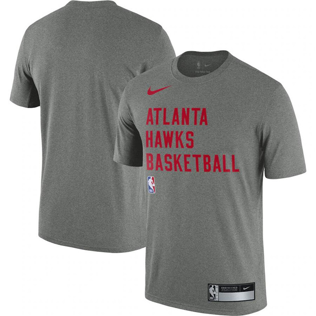 Men's Atlanta Hawks Heather Gray 2023 24 Sideline Legend Performance Practice T-Shirt