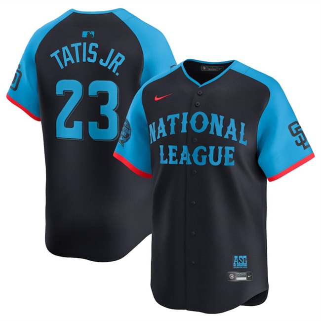 Youth National League #23 Fernando Tatis Jr. Navy 2024 All-Star Limited Stitched Baseball Jersey