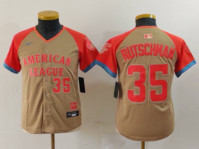 Youth American League #35 Adley Rutschman Cream 2024 All-Star Limited Stitched Jersey 6