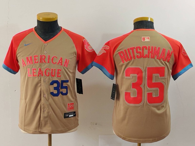 Youth American League #35 Adley Rutschman Cream 2024 All-Star Limited Stitched Jersey 5