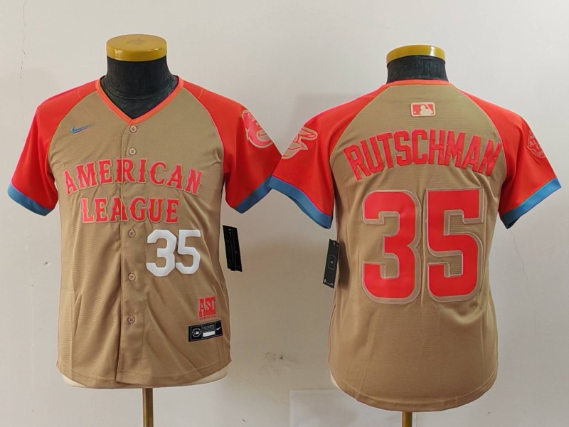 Youth American League #35 Adley Rutschman Cream 2024 All-Star Limited Stitched Jersey 1