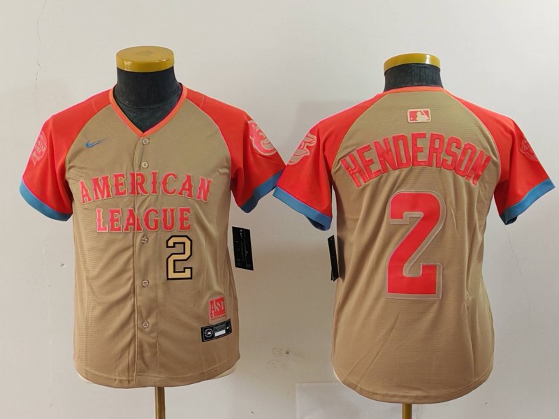 Youth American League #2 Gunnar Henderson Cream 2024 All-Star Limited Stitched Jersey 5