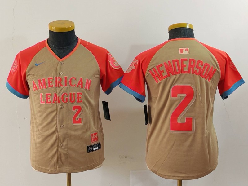 Youth American League #2 Gunnar Henderson Cream 2024 All-Star Limited Stitched Jersey 3