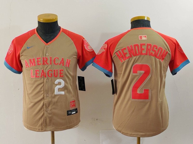 Youth American League #2 Gunnar Henderson Cream 2024 All-Star Limited Stitched Jersey 2